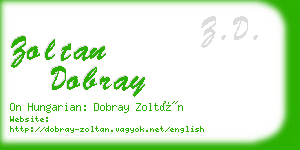 zoltan dobray business card